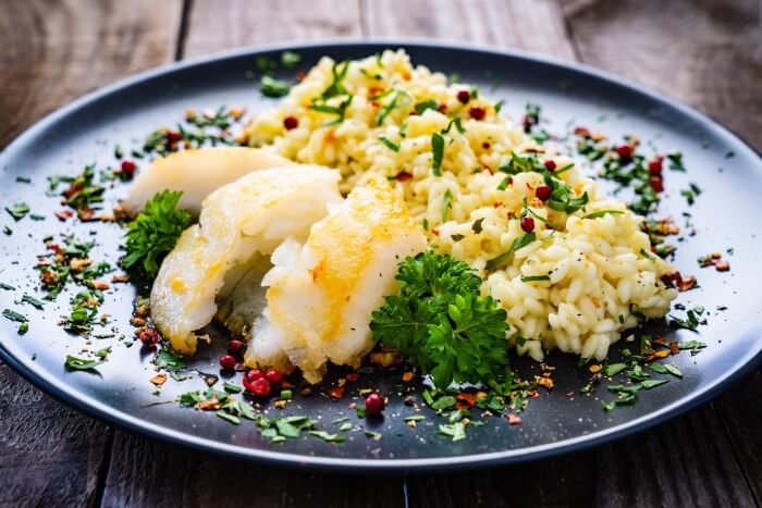 risoto de bacalhau