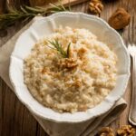 Risoto de pera com gorgonzola