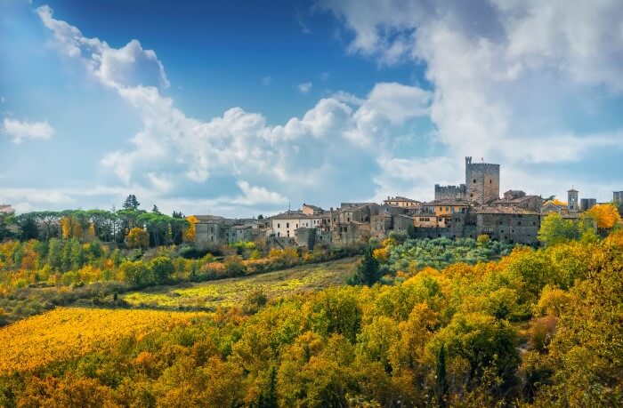 Paisagem natural na Toscana