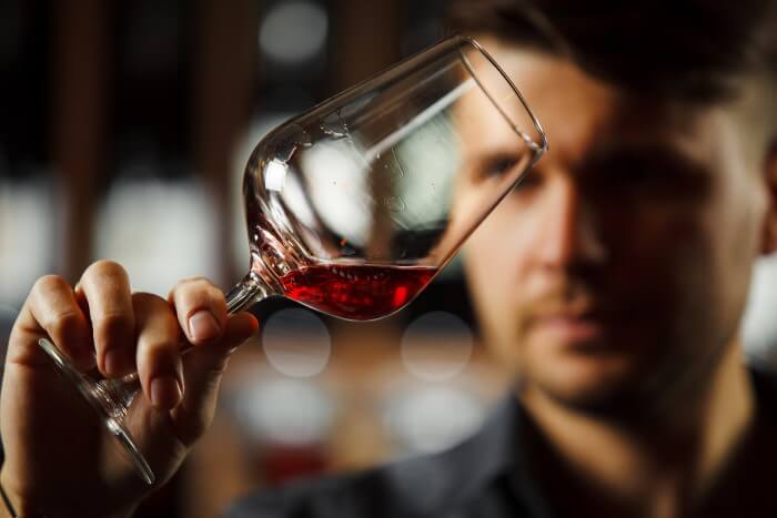 Análise visual do vinho