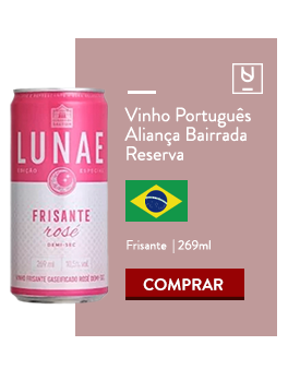 Vinho para a copa Lunae Rosé em lata