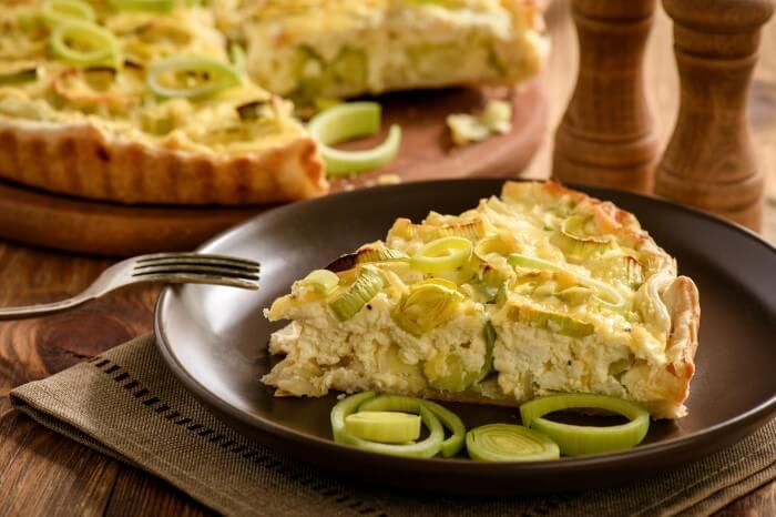 receitas de outono - quiche de alho-poró