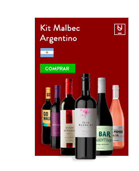 Kit de vinho Malbec Argentino