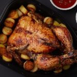 Frango assada com batatas