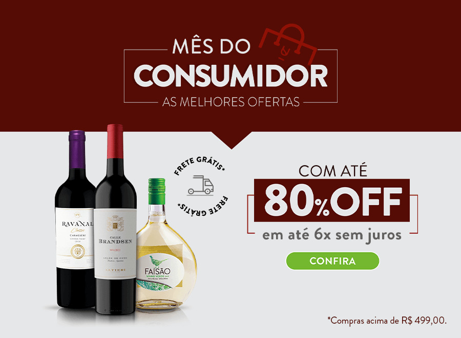 Campanha Mês do Consumidor 80% Vinhos Divvino
