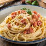 Espaguete à carbonara.