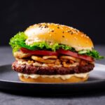 Hambúrguer com cogumelos