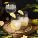 Caipiroska de limão siciliano.