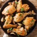 Frango ao vinho branco.