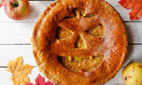 Torta De Maçã De Halloween.