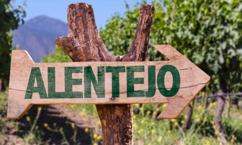 Placa Escrita Alentejo Em Vinhedo.