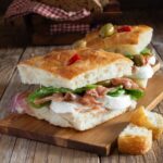 Sanduíche de focaccia.