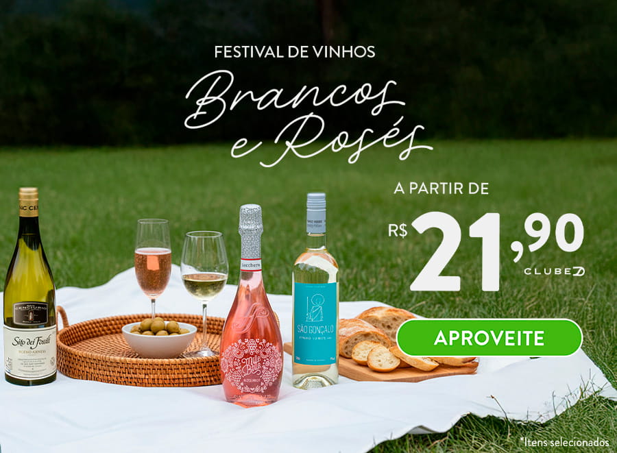 Campanha Festival de Vinhos Brancos e Rosés Divvino.