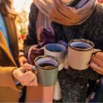 porções de vinho quente